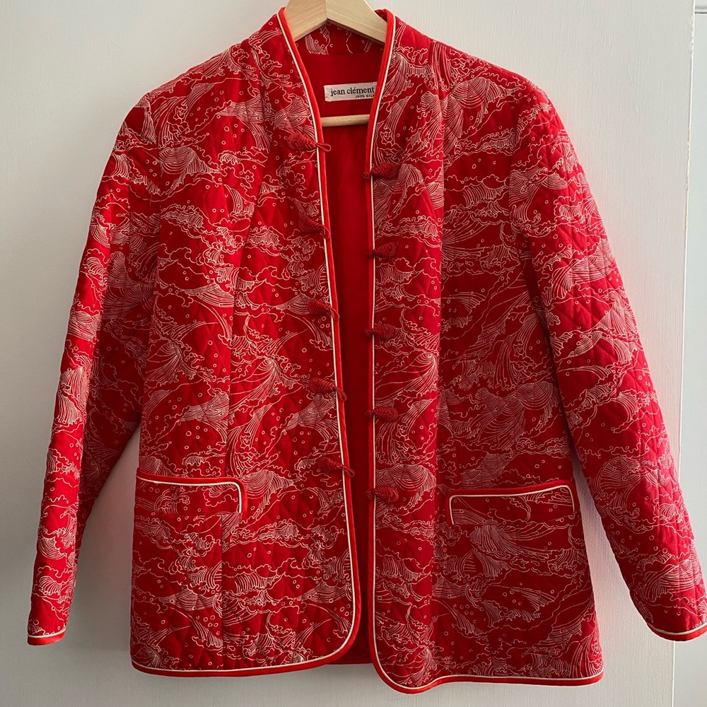 Vintage 100% silk quilted jacket❣️